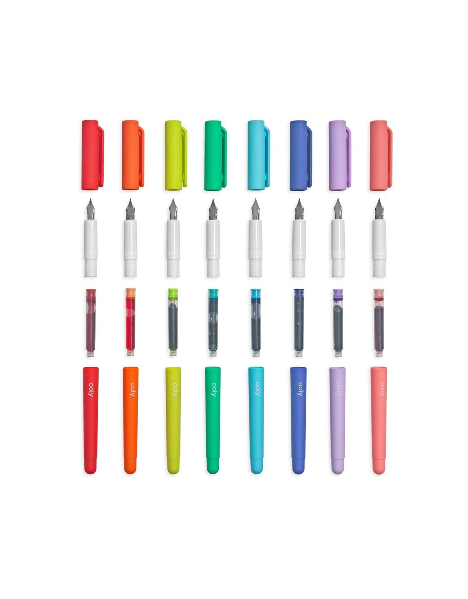 Ooly Color Write Fountain Pens - Set Of 8