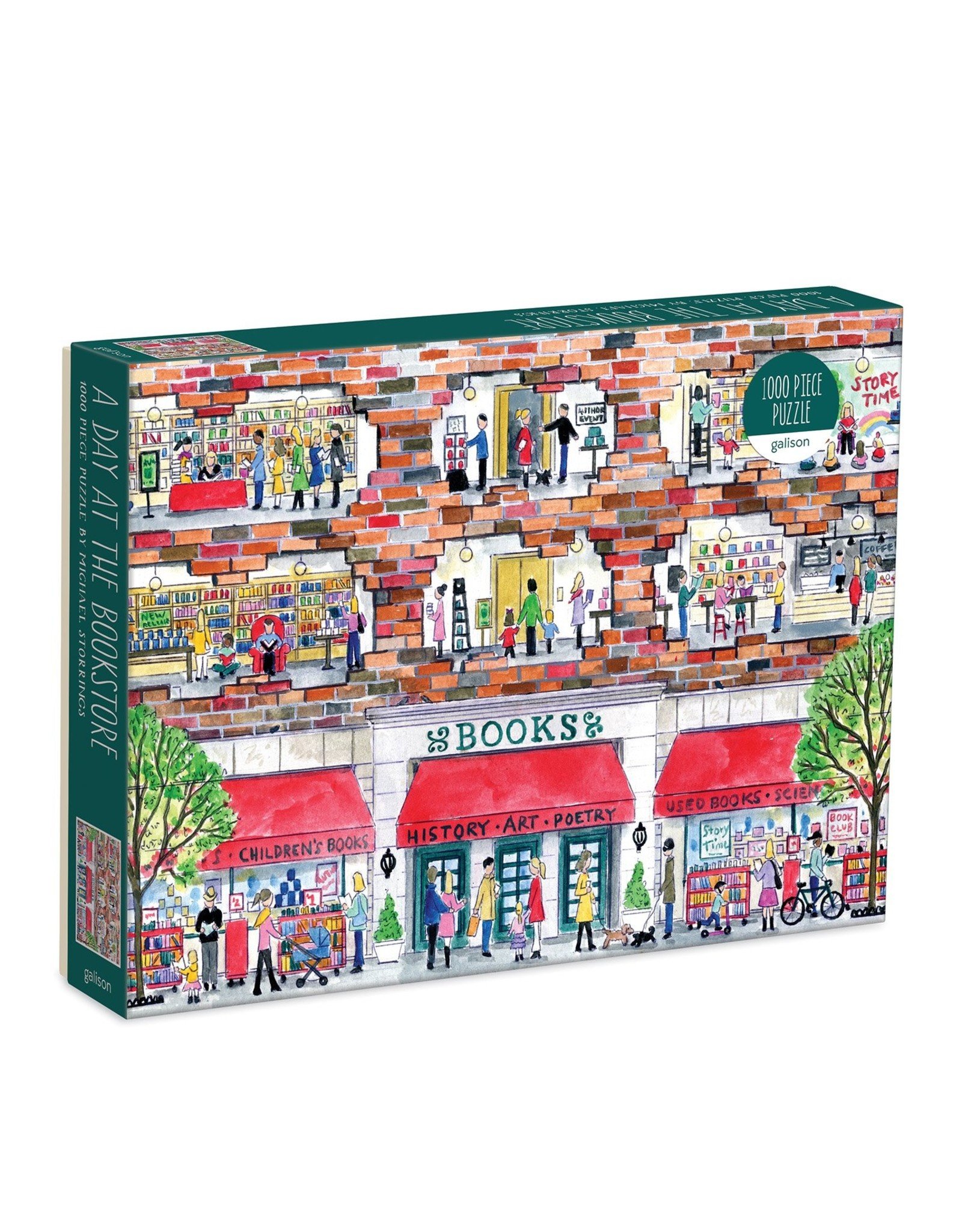 Galison Michael Storrings A Day at the Bookstore 1000 Piece Puzzle
