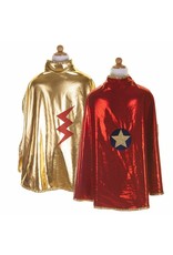 Great Pretenders Reversible Wonder Cape  Red/Gold  Size 5-6