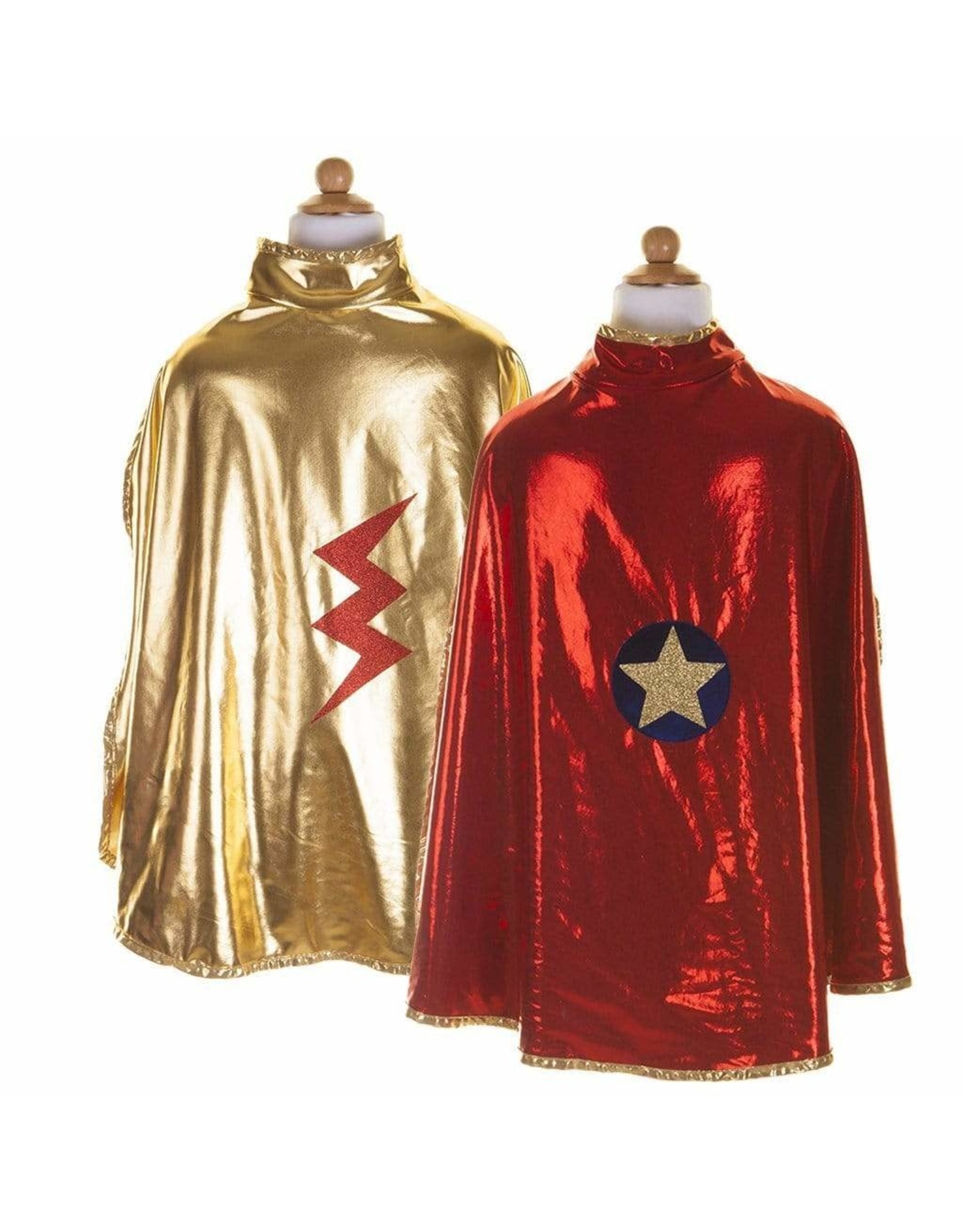 Great Pretenders Reversible Wonder Cape  Red/Gold  Size 5-6