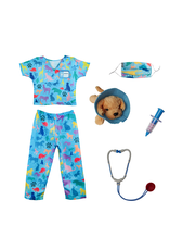 Great Pretenders Veterinarian Scrubs With Accessories  Size 5-6