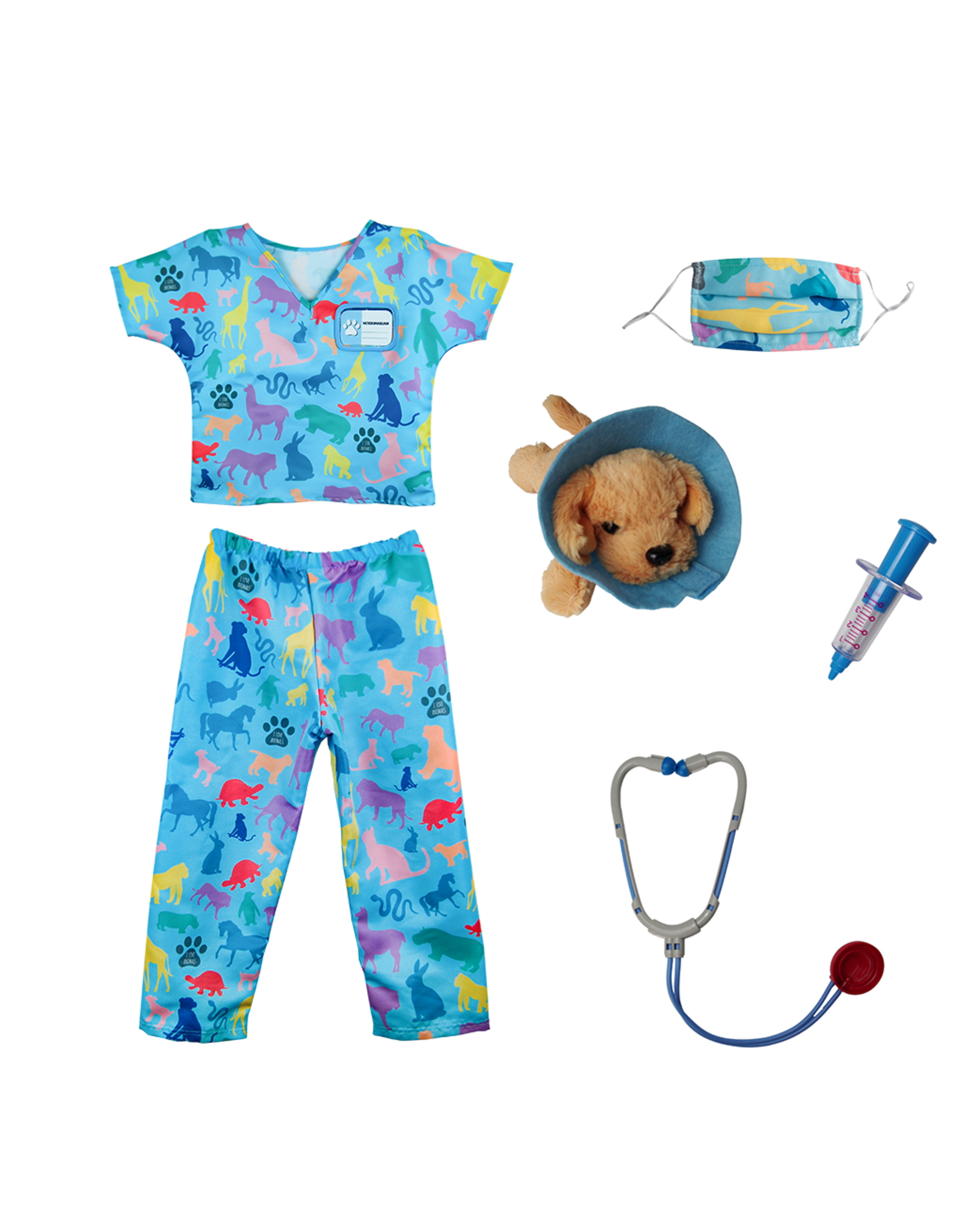 Great Pretenders Veterinarian Scrubs With Accessories  Size 5-6