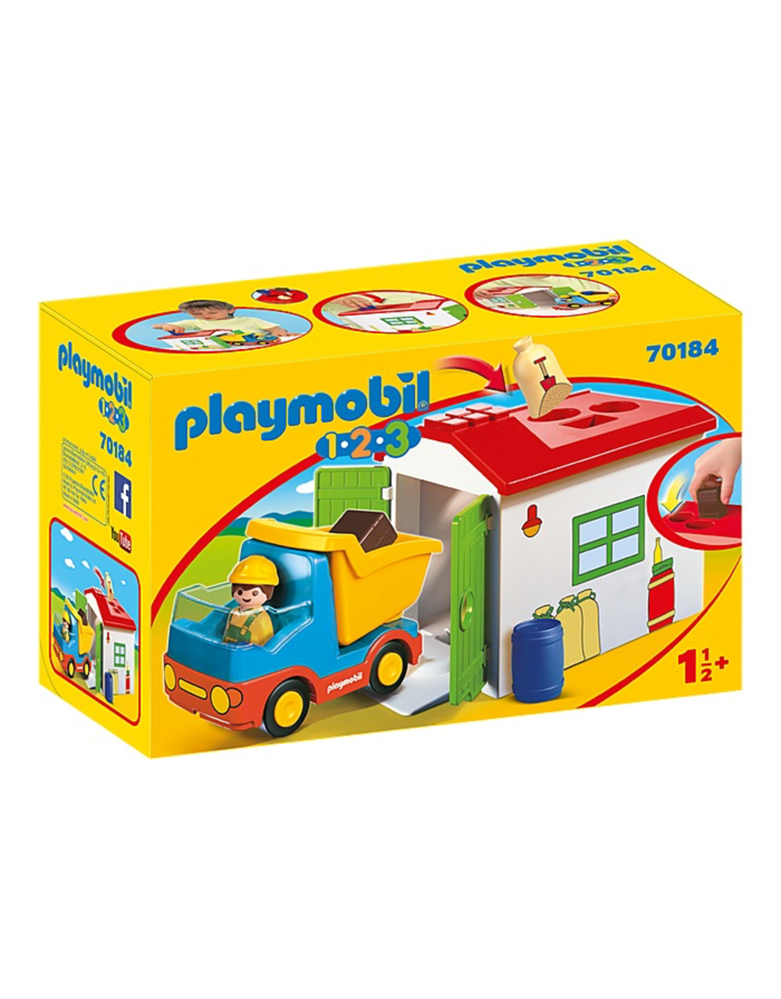 Playmobil Playmobil 1.2.3. 70184  Dump Truck & Sorting Garage