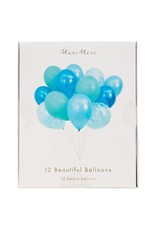 Meri Meri Beautiful Balloons Blue Set of 12