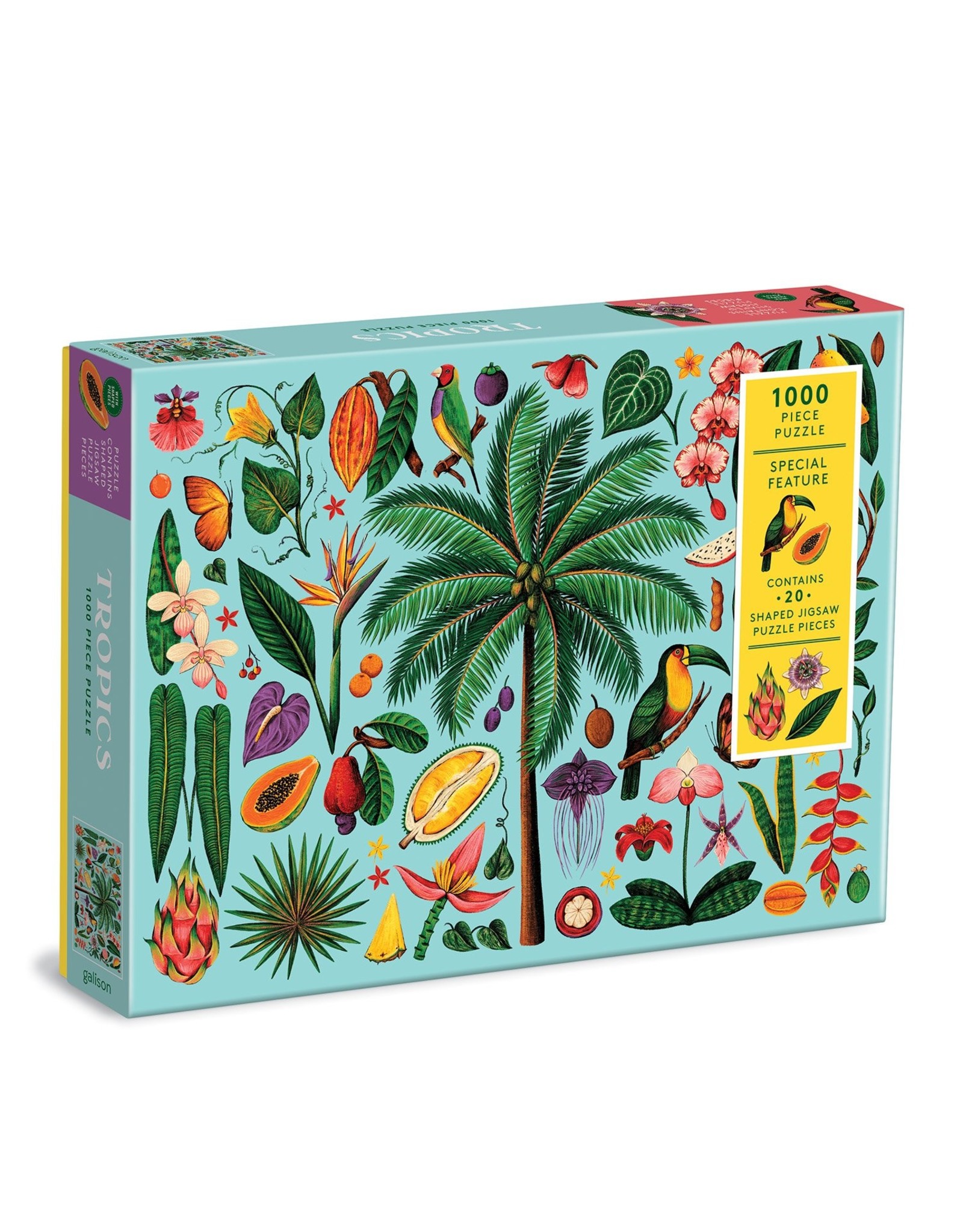 Galison Tropics 1000 Piece Puzzle with Shaped Pieces