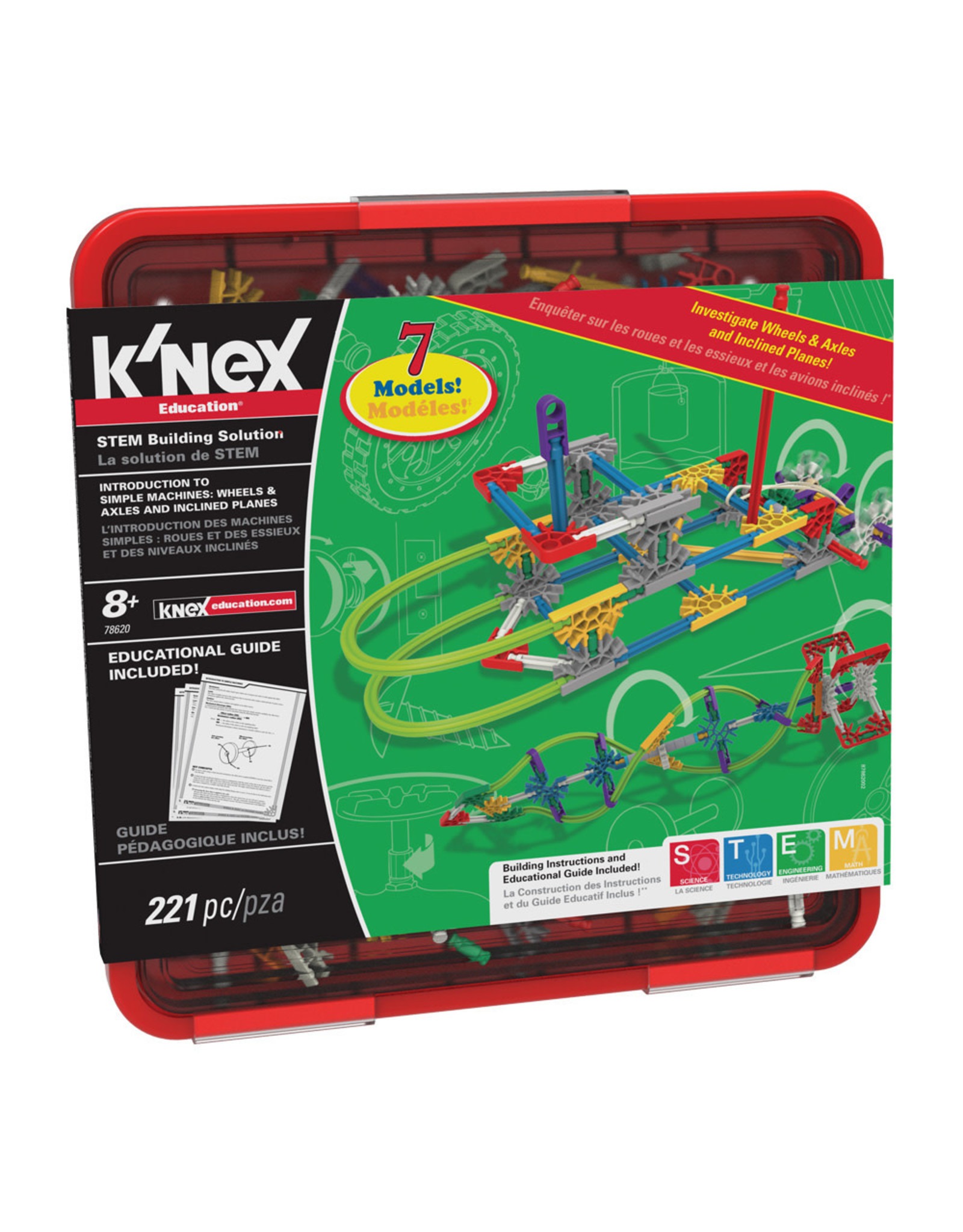 K'nex K'nex Education Wheels, Axles & Inclined Planes 221Pc