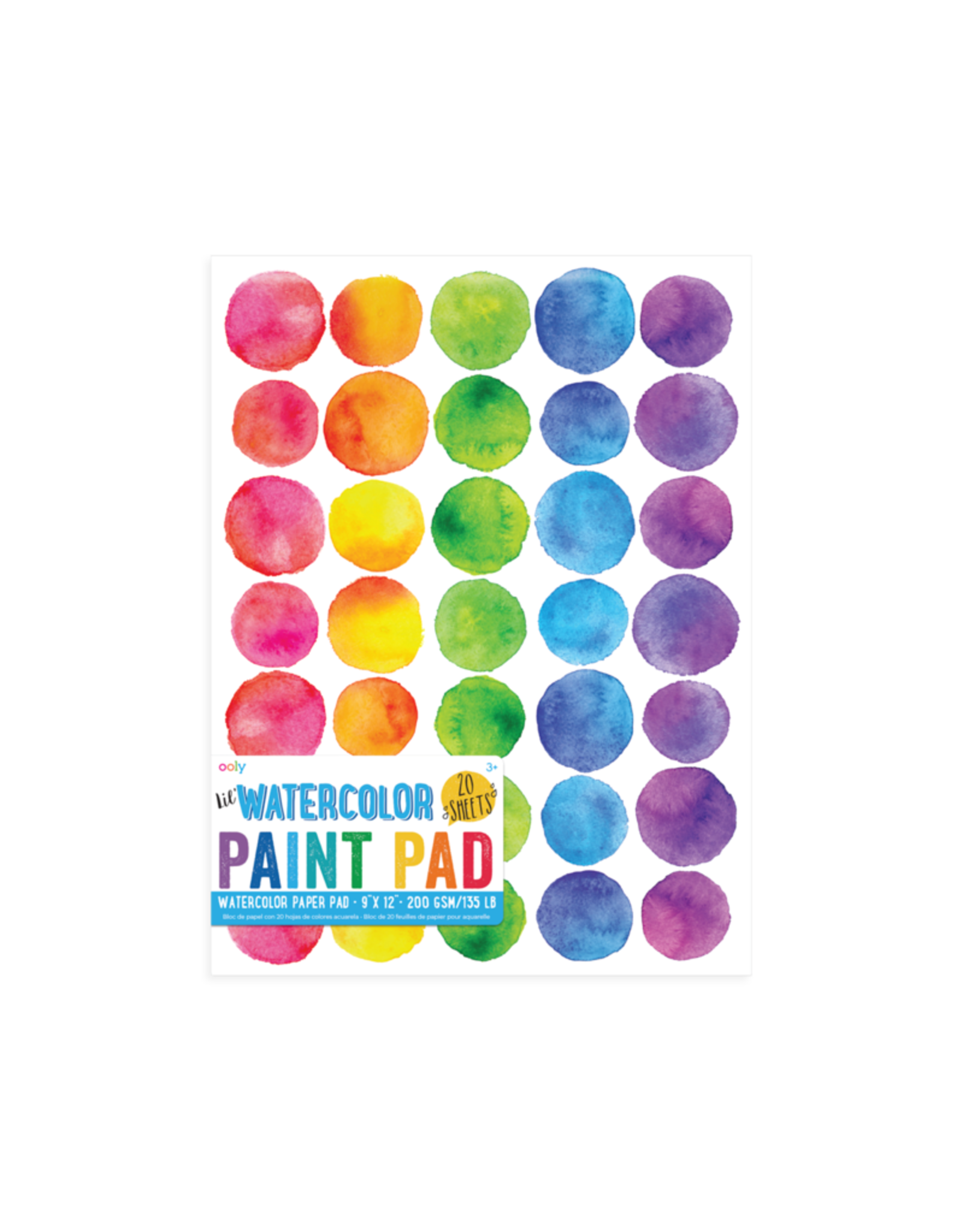 Ooly Lil' Watercolor Paint Pad (9" x 12"; 20 Sheets)