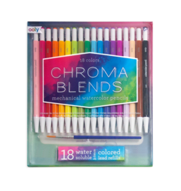 Ooly Chroma Blends Mechanical W atercolor Pencils - Set of 18 + Refills