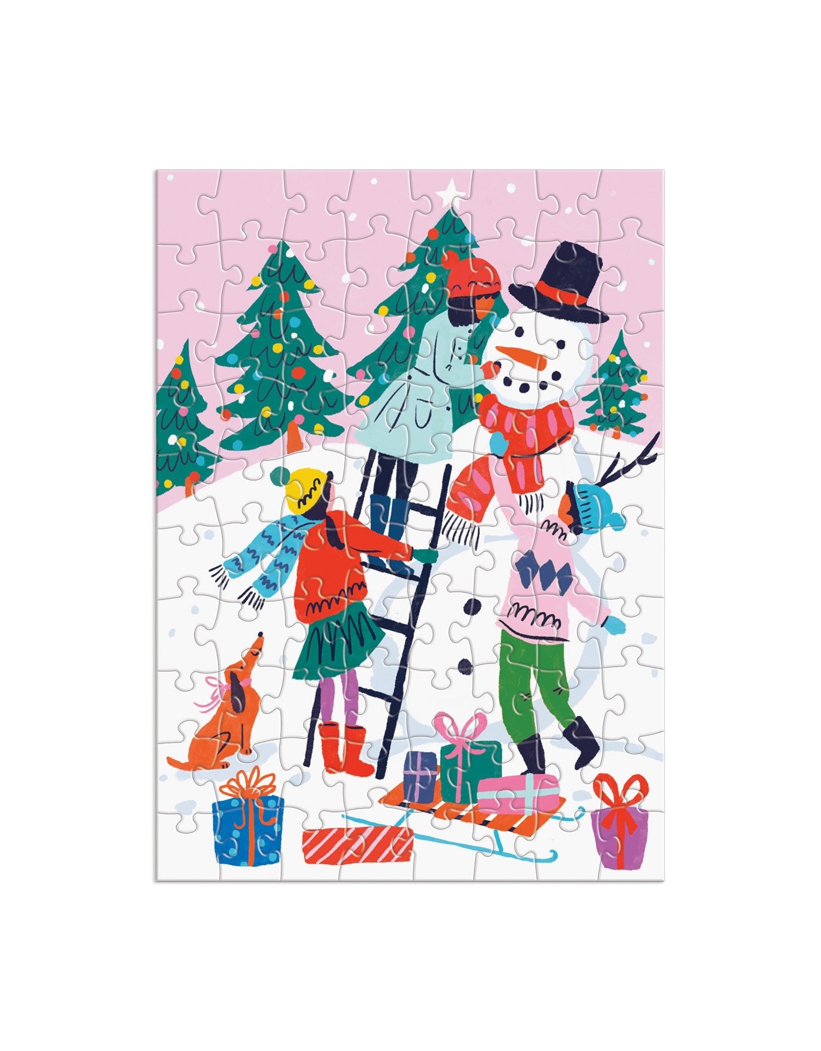 Galison Louise Cunningham Merry and Bright 12 Days of Christmas Advent Puzzle Calendar