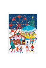 Galison Louise Cunningham Merry and Bright 12 Days of Christmas Advent Puzzle Calendar