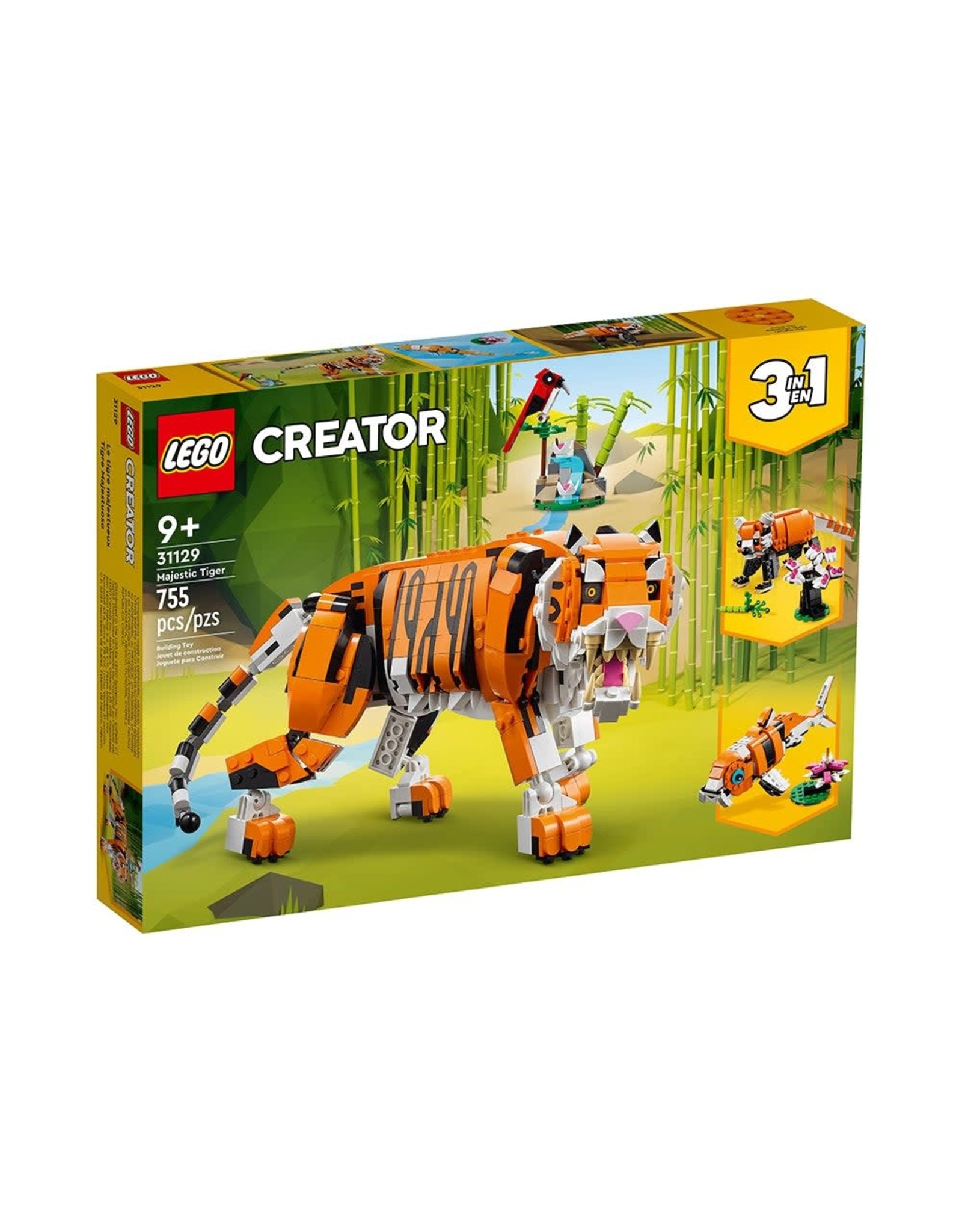 LEGO Creator 3 in 1 Majestic Tiger 31129 Building Kit (755 Pieces)