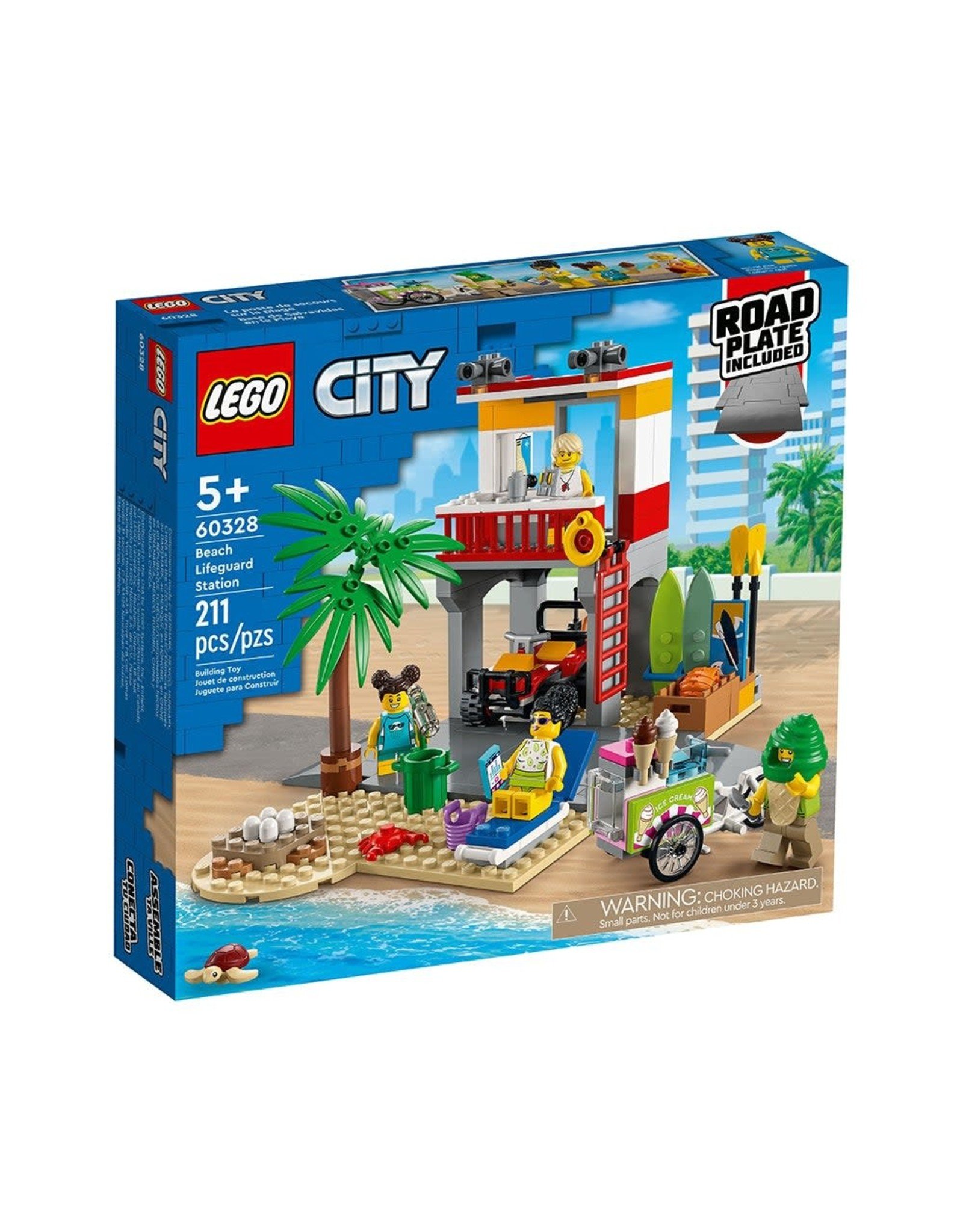 LEGO City Beach Lifeguard Station 60328 Building Kit (211 Pieces)