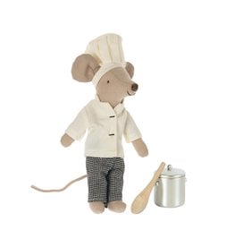 Maileg Chef Mouse W. Soup Pot And Spoon