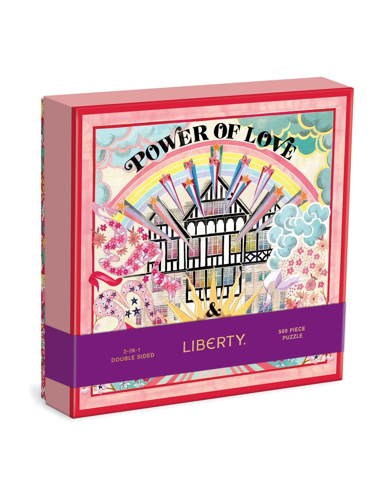 Galison Liberty Power of Love 500 Piece Double Sided Jigsaw Puzzle with Shaped Pieces