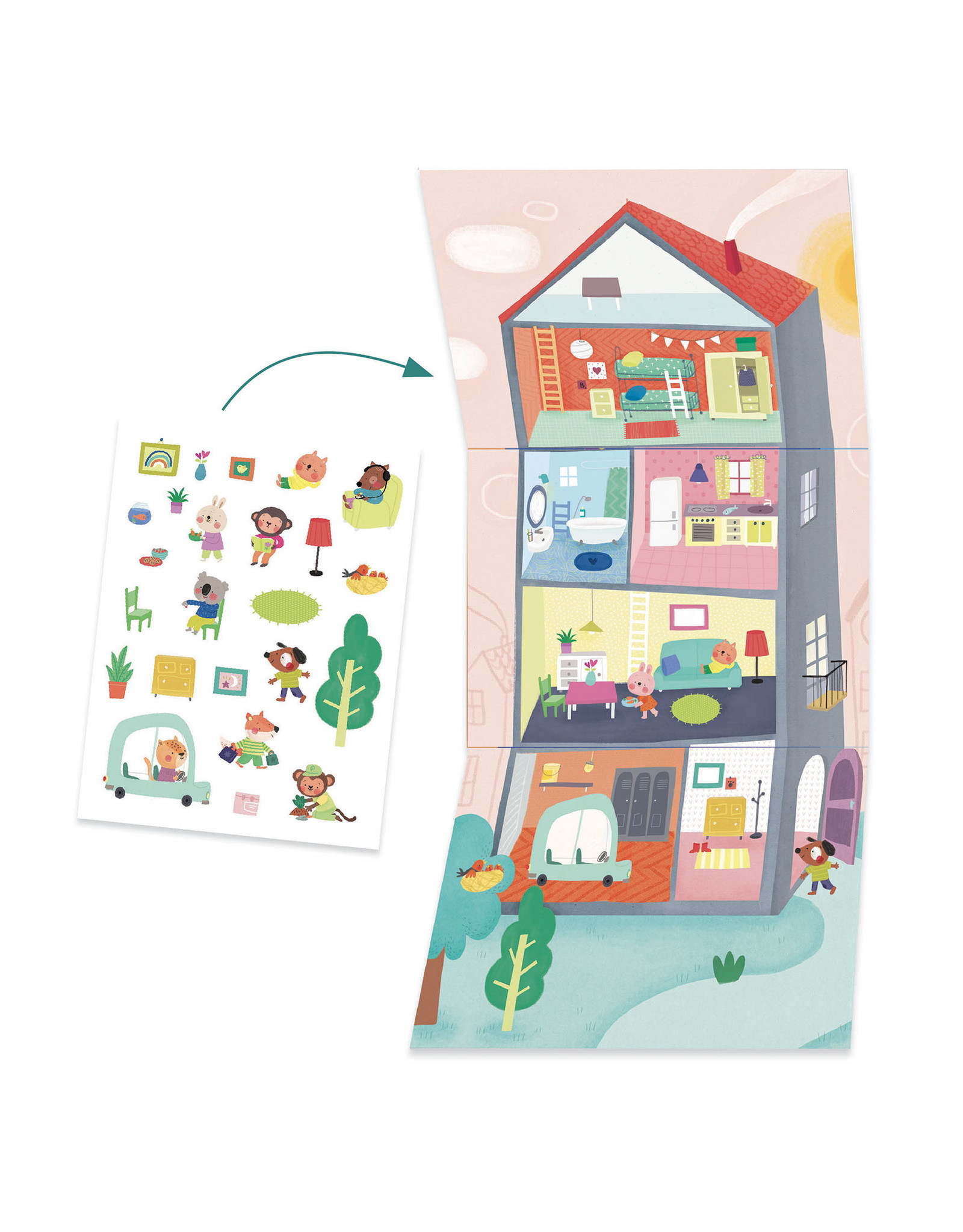 Djeco Multi-Activity Box  - Animals and their Homes