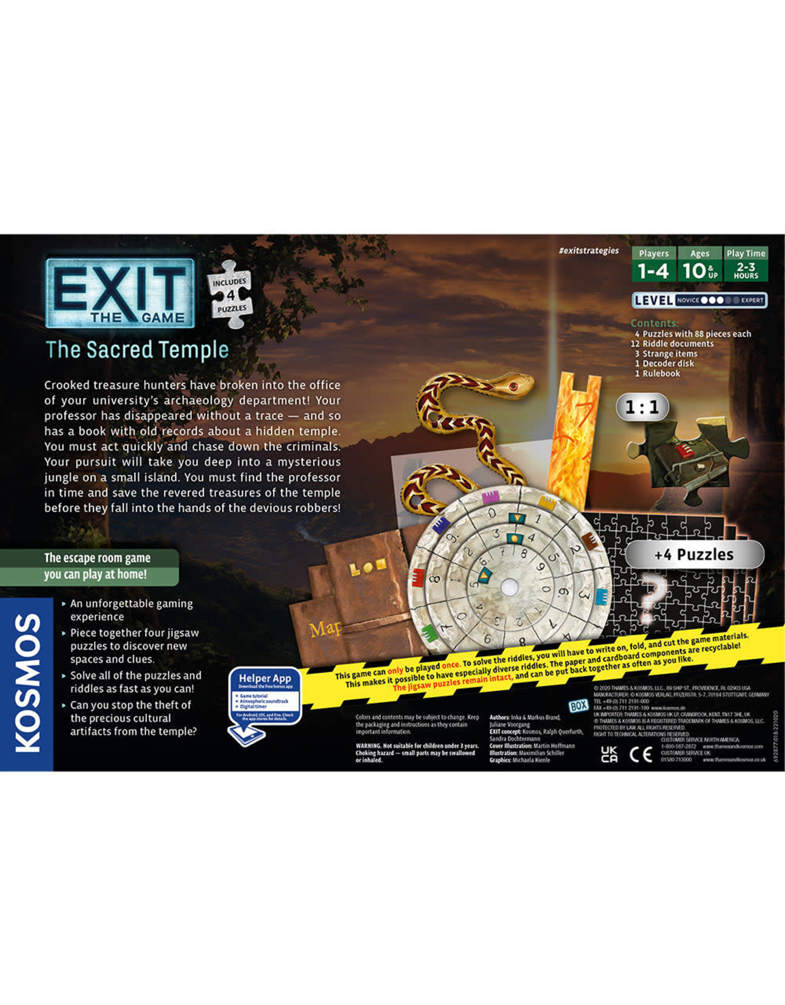 Thames & Kosmos EXIT: The Sacred Temple Game and Puzzles