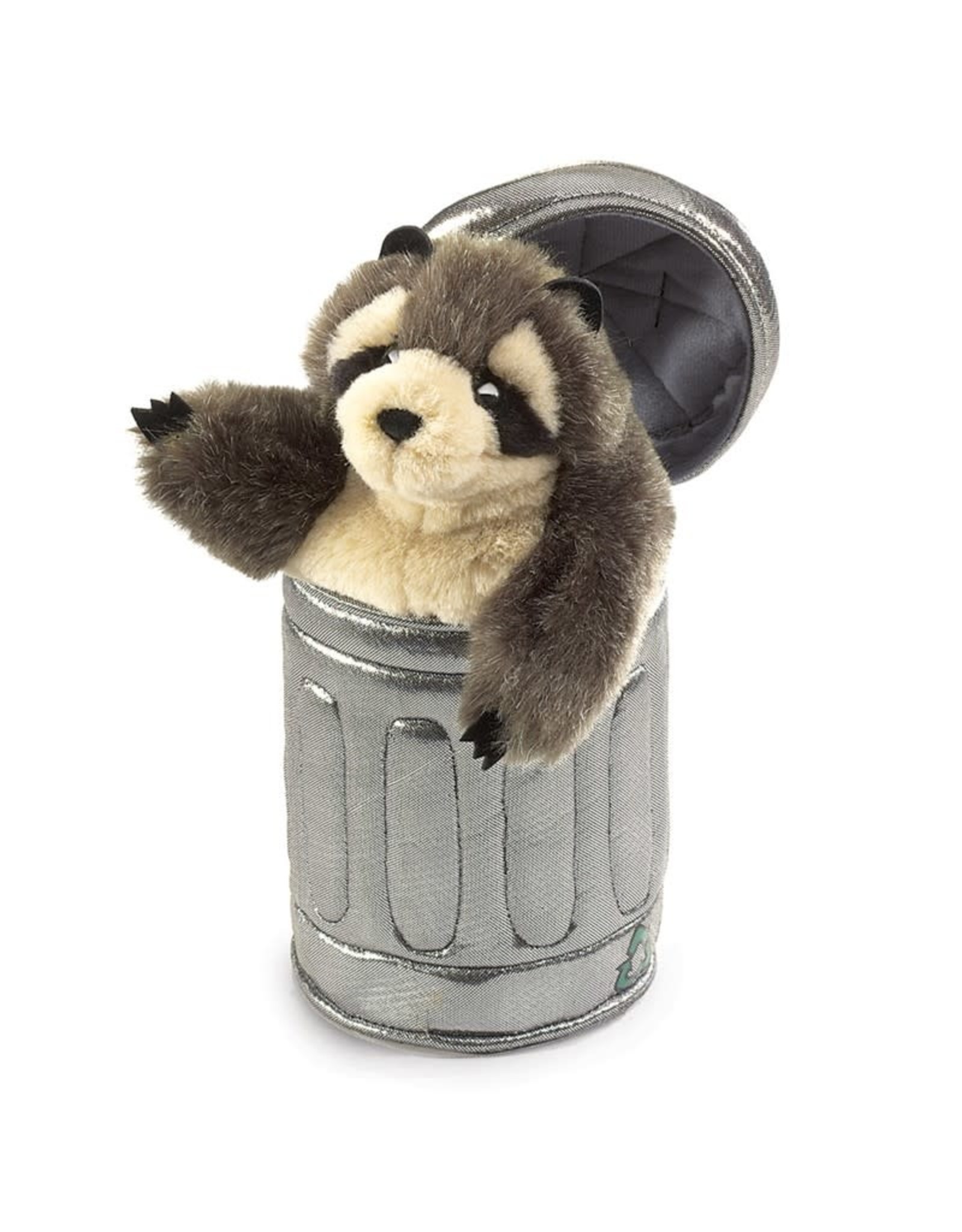 Folkmanis Puppets Raccoon in Garbage Can