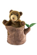 Folkmanis Puppets Bear In Tree Stump