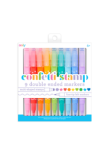 Ooly Confetti Stamp Double-Ended Markers - Set Of 9