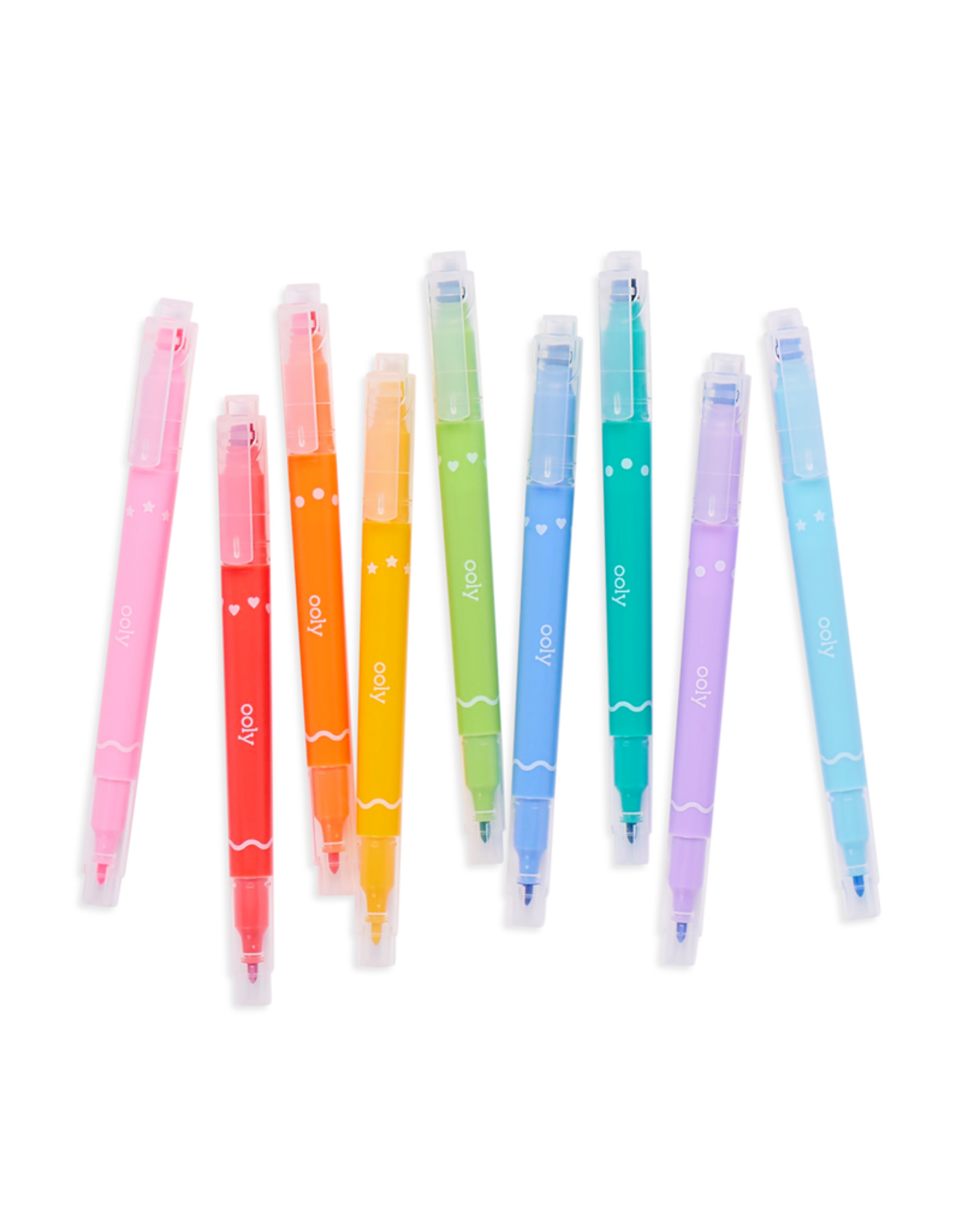 Ooly Confetti Stamp Double-Ended Markers - Set Of 9