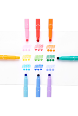 Ooly Confetti Stamp Double-Ended Markers - Set Of 9