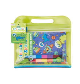 Ooly Mini Traveler Coloring & Activity Kit - Dinosaurs in Space