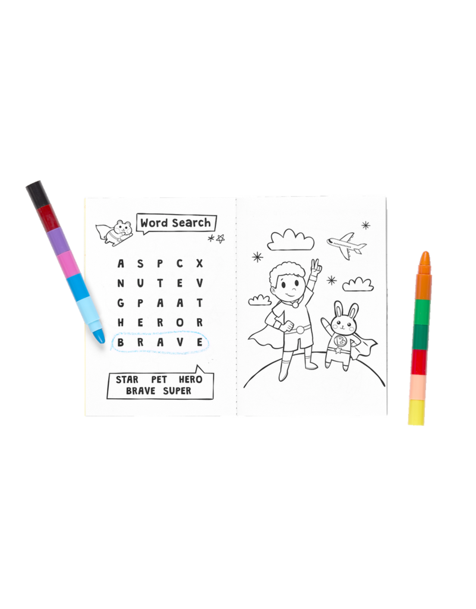 Super Kids Mini Traveler Coloring+Activity Kit – Simply Celebrate