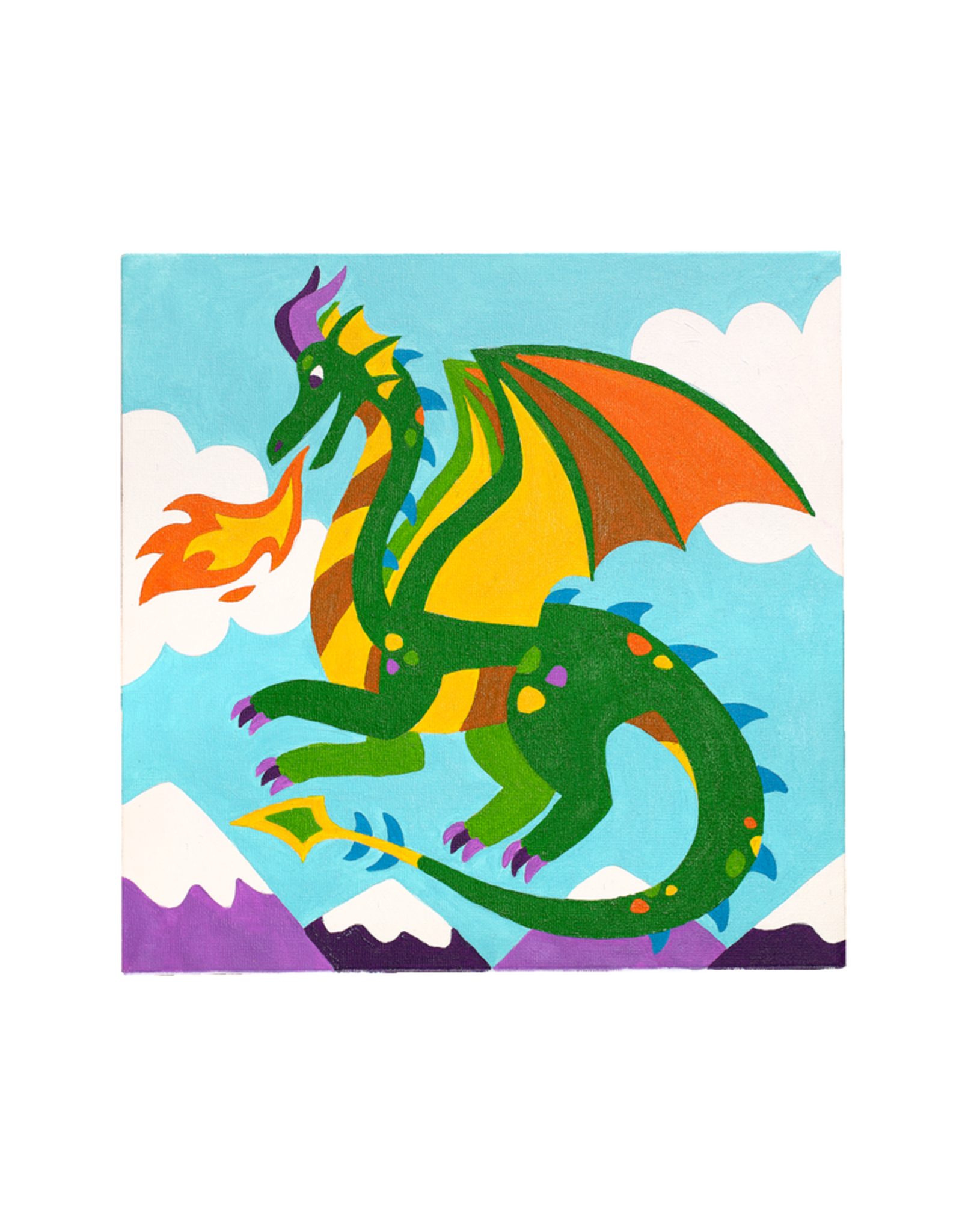 Ooly Colourific Canvas Paint By Number Kit - Fantastic Dragon