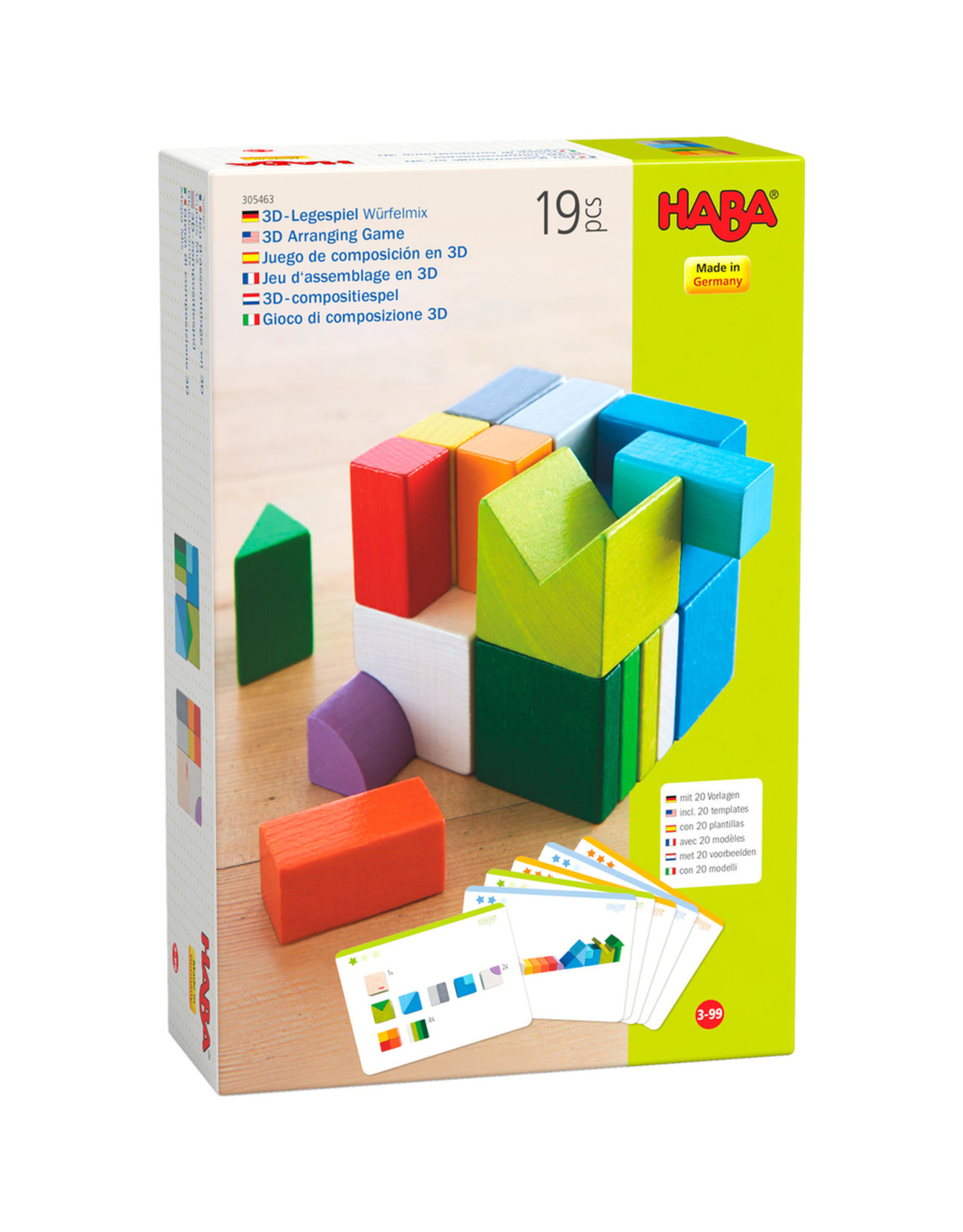 HABA Chromatix 3D Arranging Game Wooden Building Blocks
