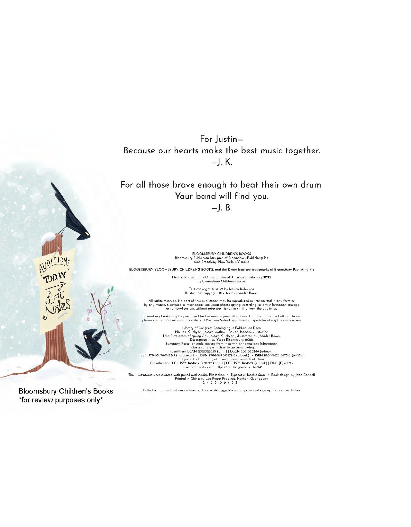 Bloomsbury First Notes of Spring