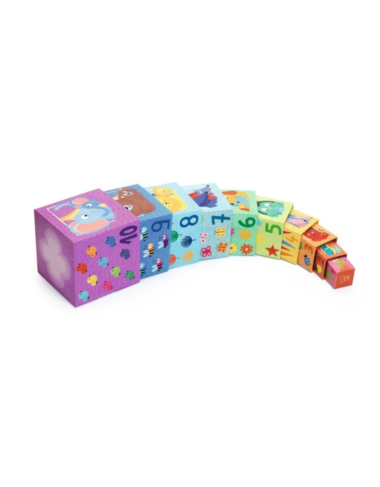 Djeco 10 Rainbow Cubes