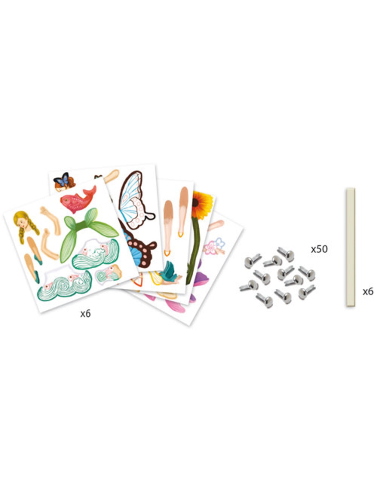 Djeco Fairies Jumping Jacks Paper Puppets
