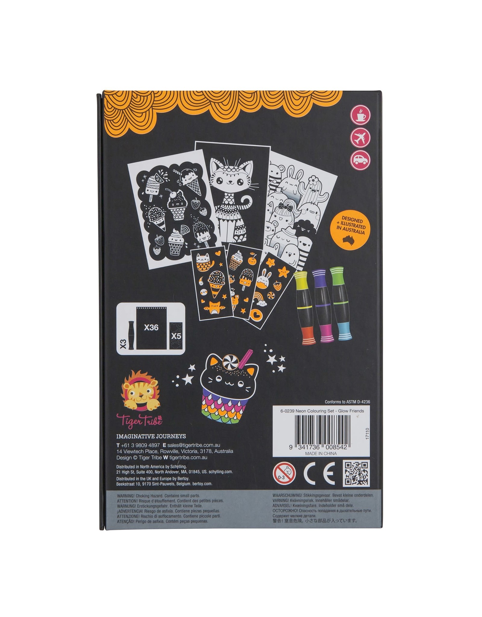 Glow Friends – Neon Colouring Set