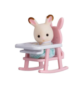 Calico Critters Mini Carrying Case - Baby Rabbit in Highchair