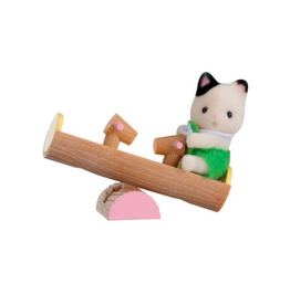 Calico Critters Mini Carrying Case - Baby Kitten on a Teeter Totter