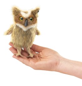 Folkmanis Puppets Mini Great Horned Owl Finger Puppet