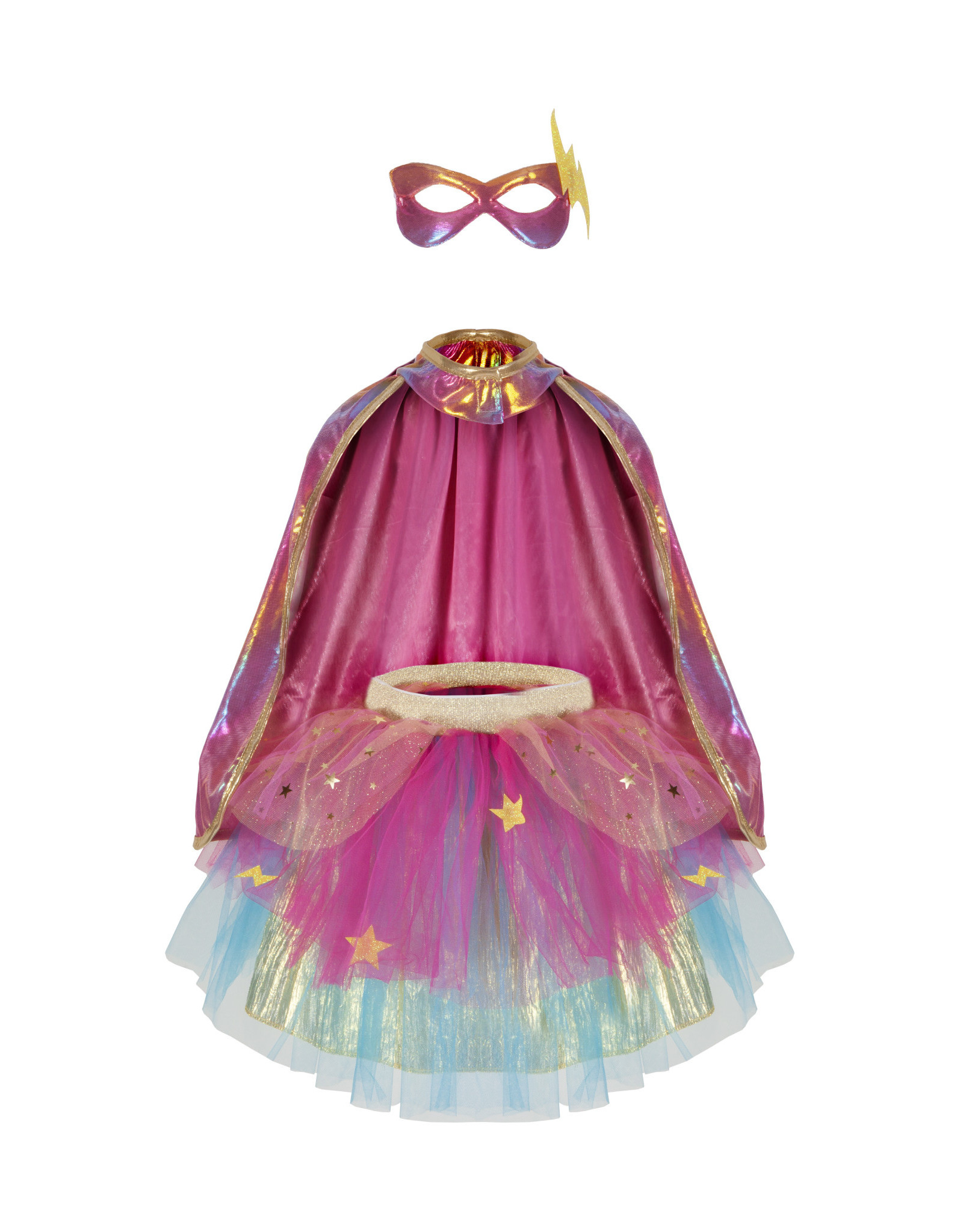 Great Pretenders Super-Duper Tutu With Cape and Mask  Pink/Gold Size 4-6