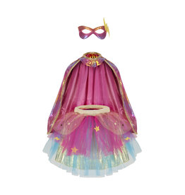 Great Pretenders Super-Duper Tutu With Cape and Mask  Pink/Gold Size 4-6