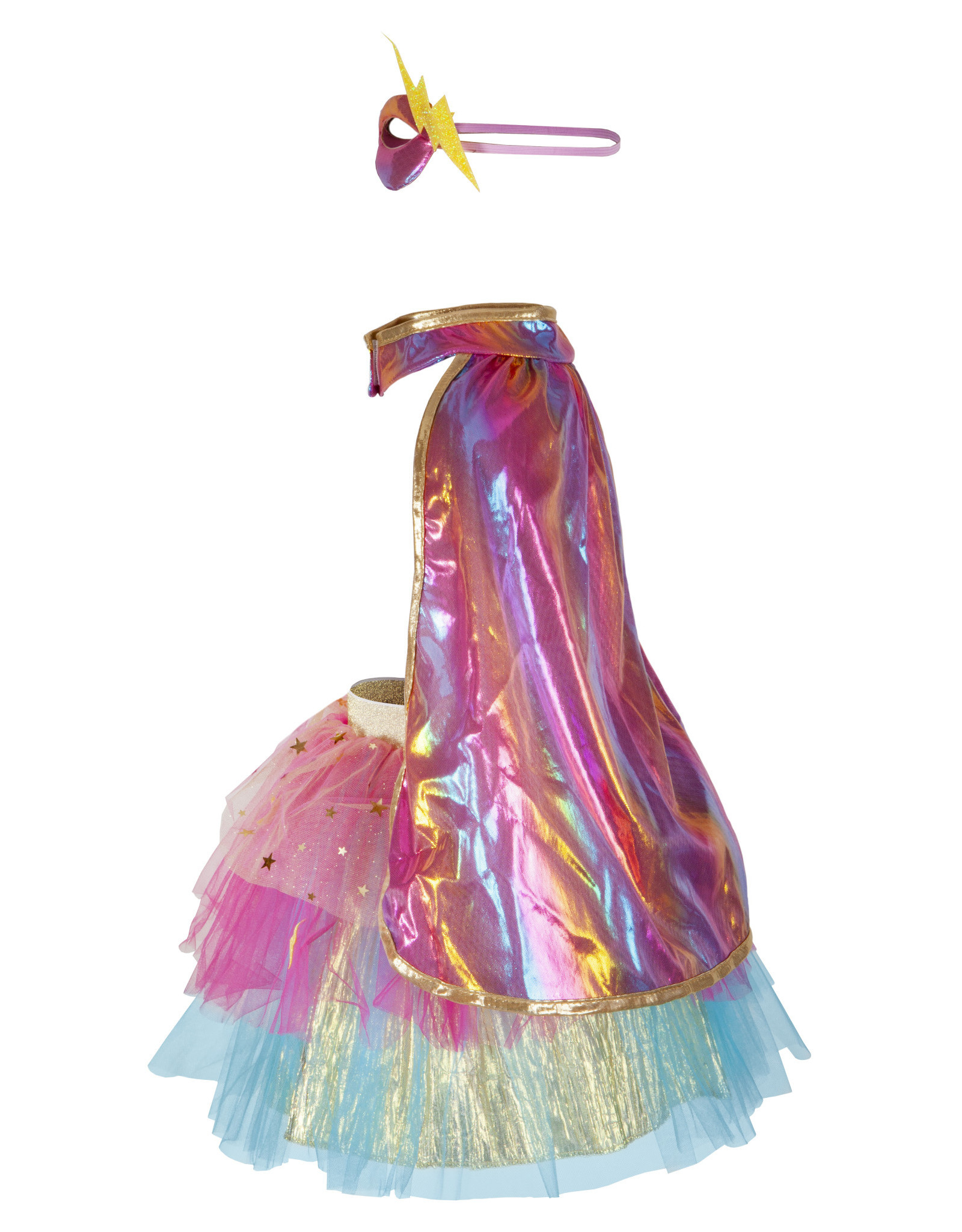 Great Pretenders Super-Duper Tutu With Cape and Mask  Pink/Gold Size 4-6