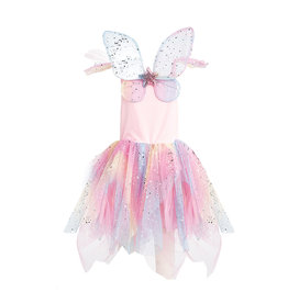 Great Pretenders Rainbow Fairy Dress & Wings  Size 5-6