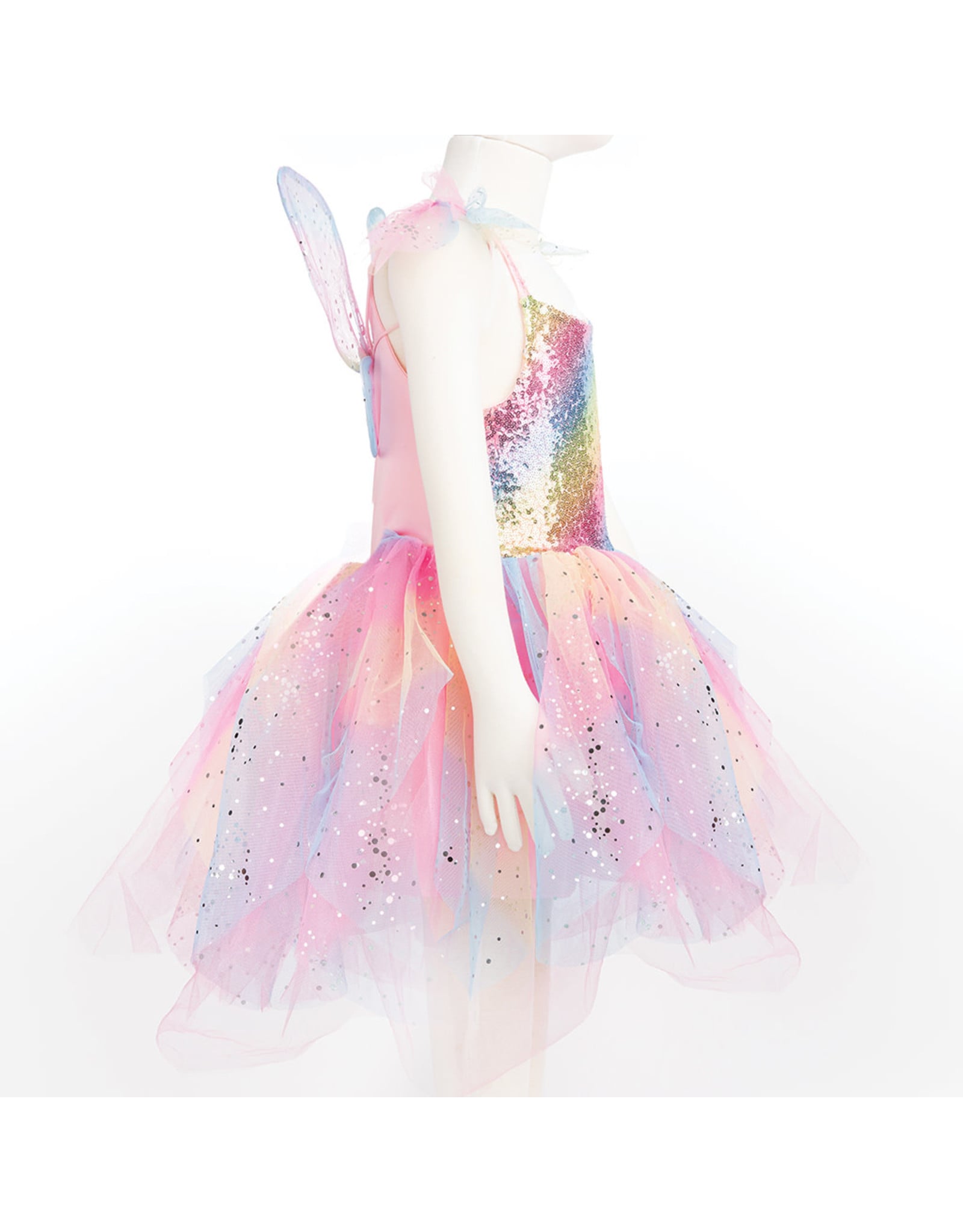 Great Pretenders Rainbow Fairy Dress & Wings  Multi, Size 5-6