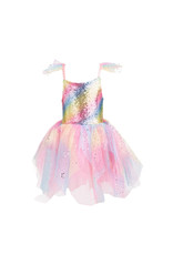 Great Pretenders Rainbow Fairy Dress & Wings  Size 5-6