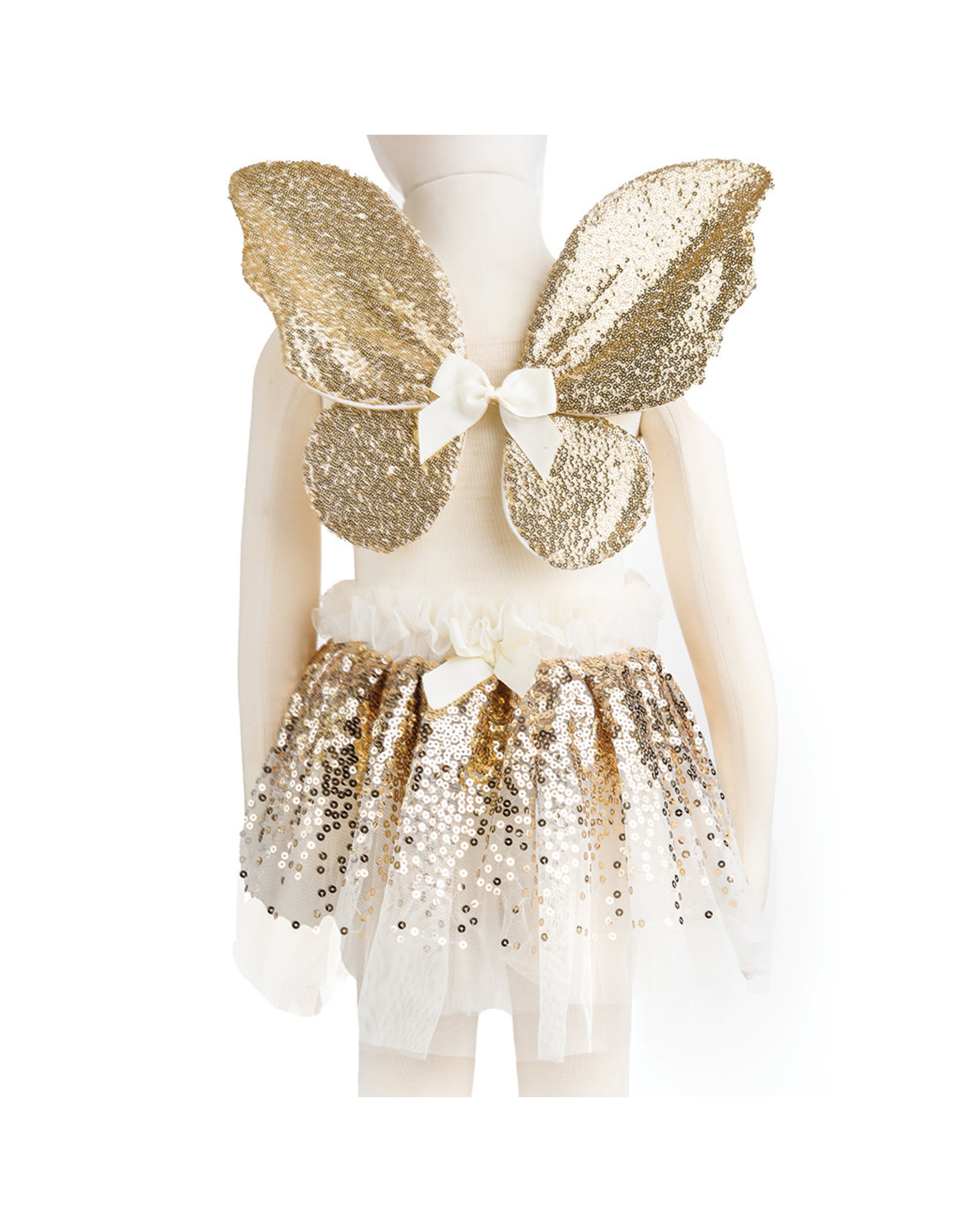 Great Pretenders Gracious Gold Sequins Skirt Wings & Wand Size 4-6