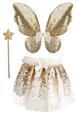 Great Pretenders Gracious Gold Sequins Skirt Wings & Wand Size 4-6