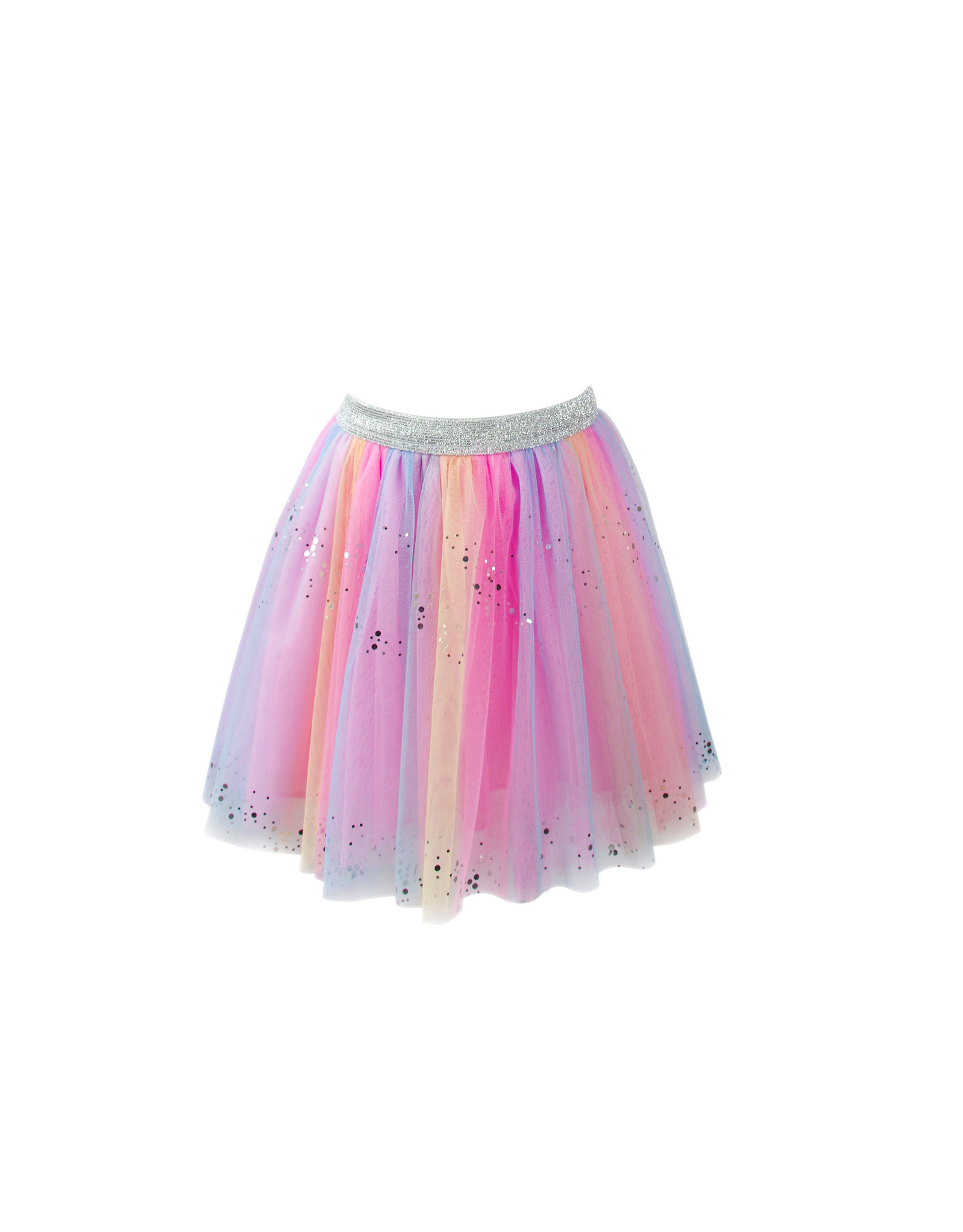 Great Pretenders Rainbow Sequins Skirt with Wings & Wand Size 4-6