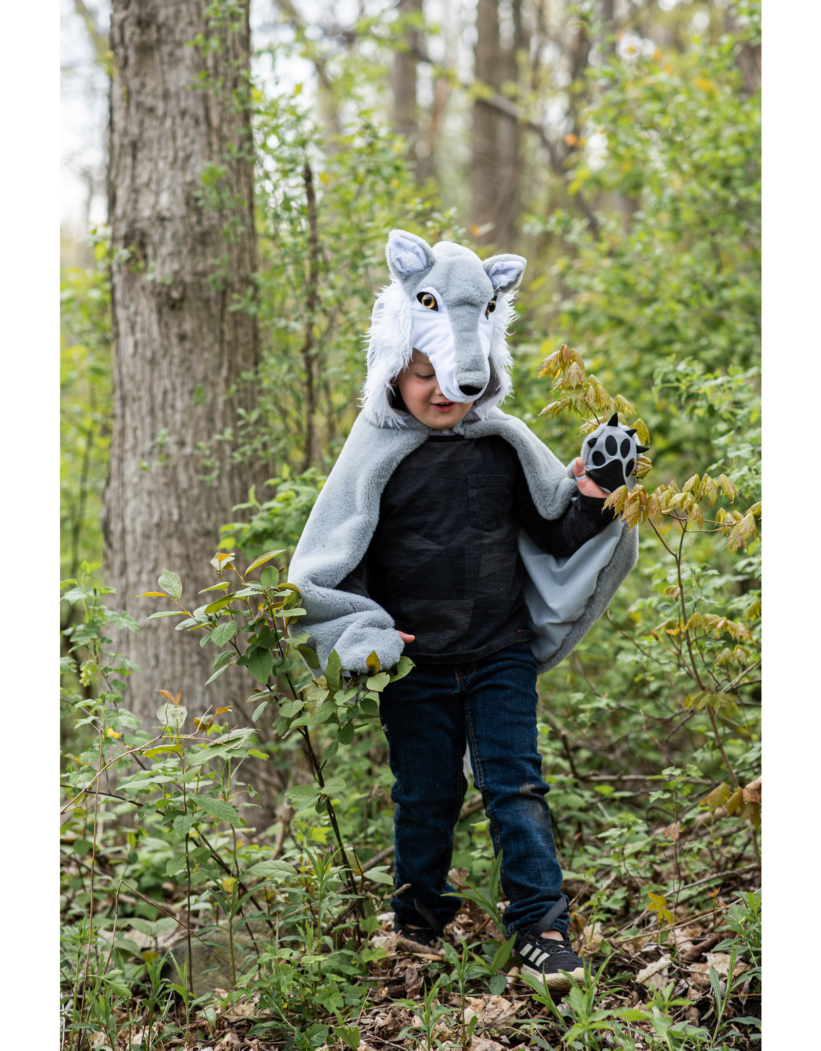 Great Pretenders Woodland Storybook Wolf Cape Size 4-6