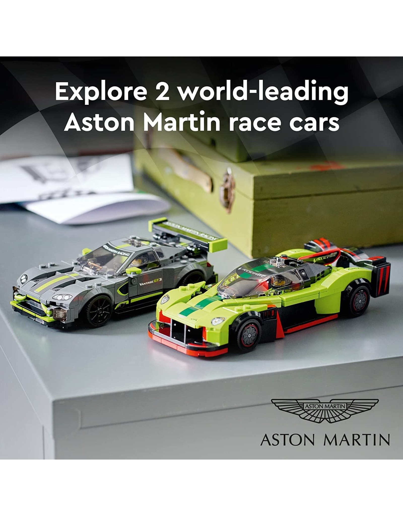 LEGO Speed Champions Aston Martin Valkyrie AMR Pro and Aston Martin Vantage GT3 76910
