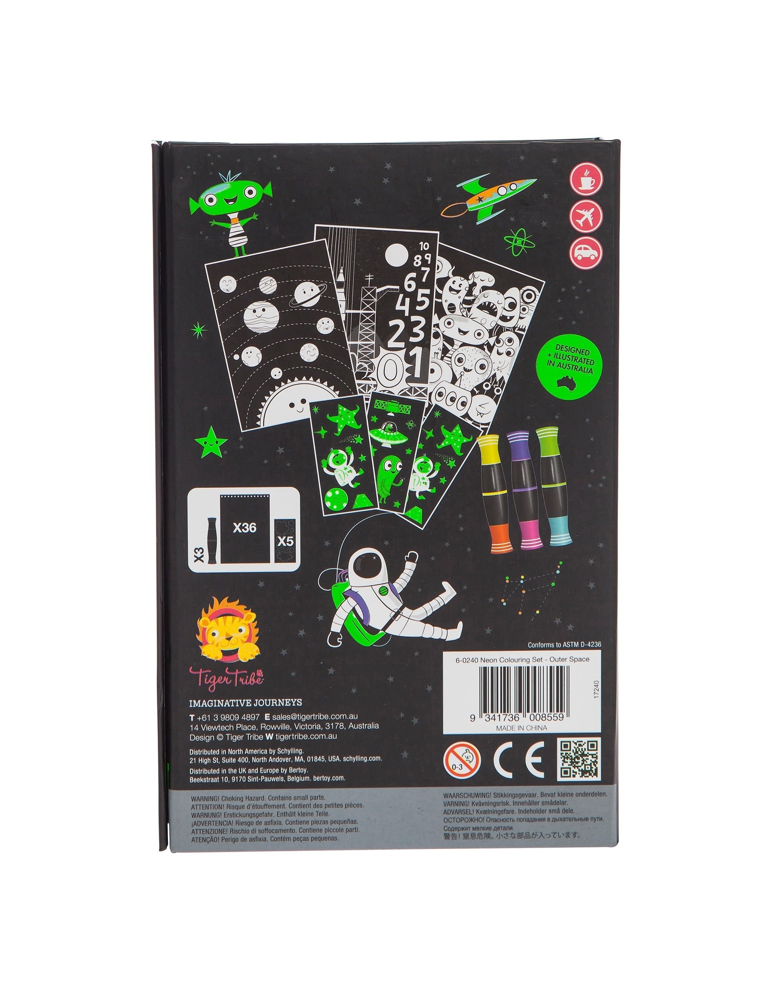 Outer Space – Neon Colouring Set