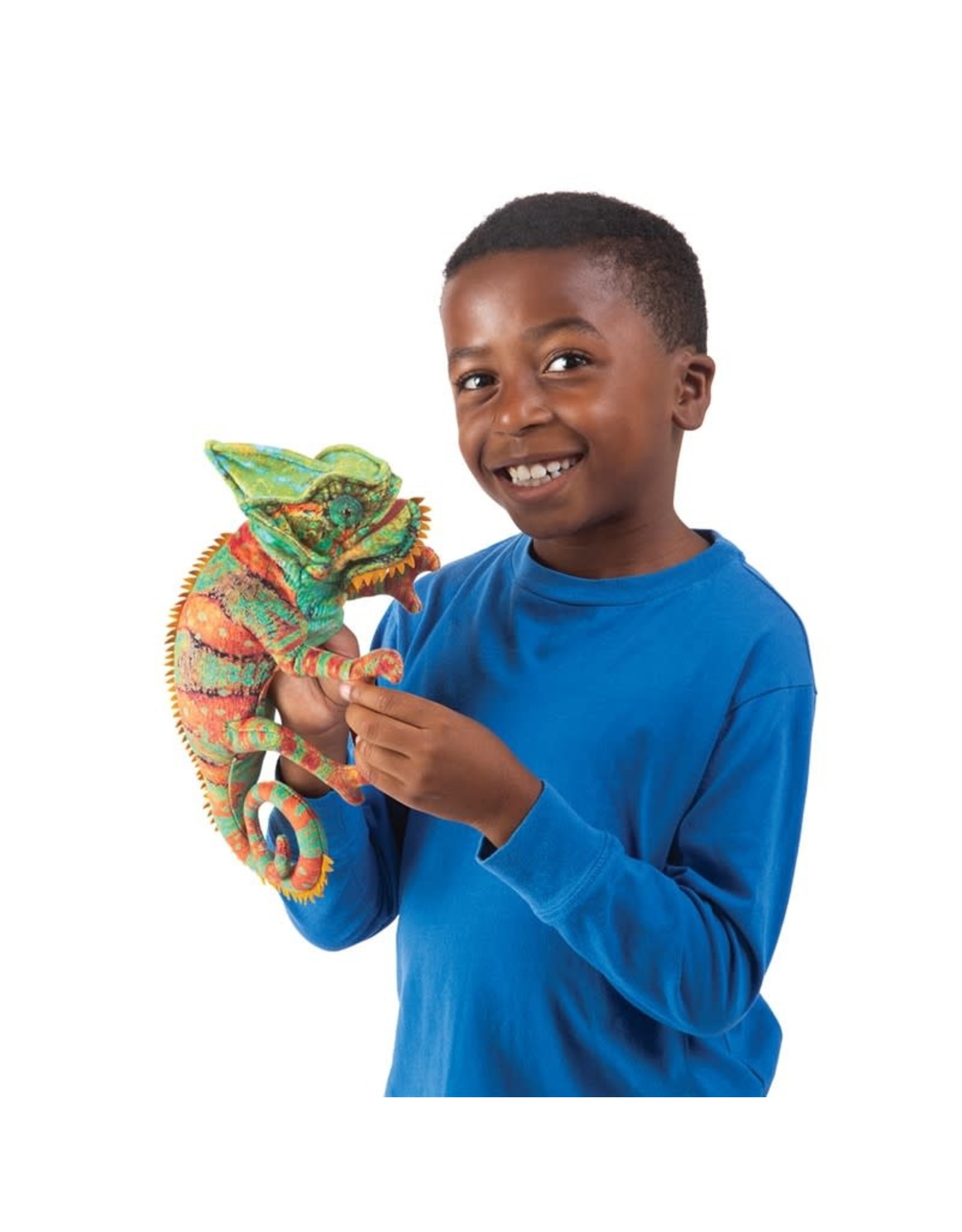 Folkmanis Puppets Small Chameleon Finger Puppet