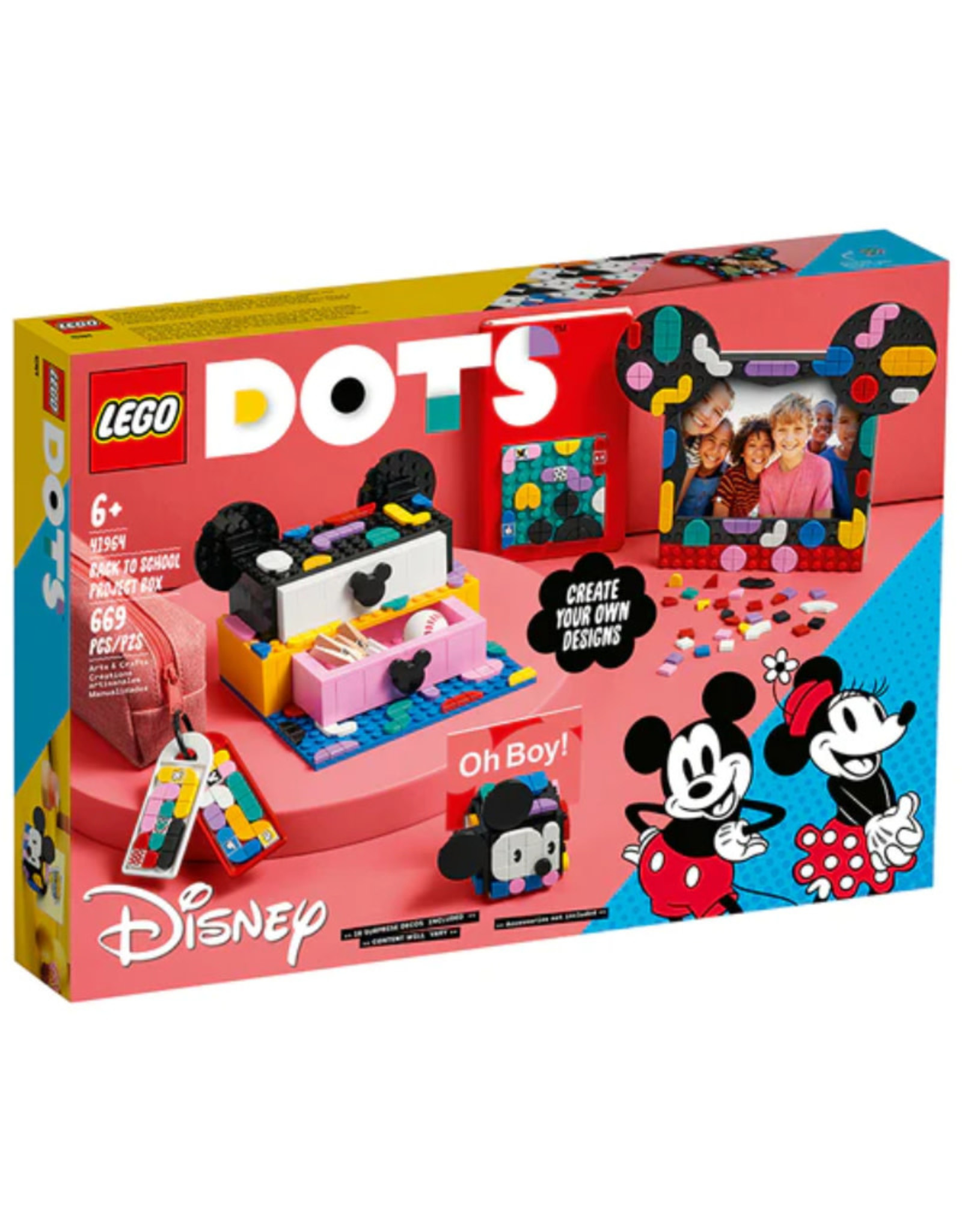 LEGO DOTS Mickey Mouse & Minnie Mouse Back To School Project Box 41964